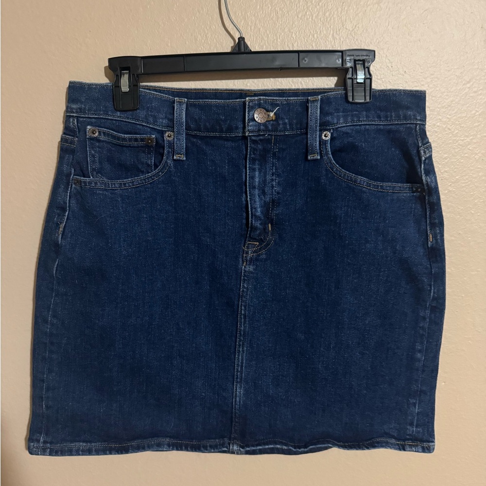 J. Crew Dark Blue Denim Skirt